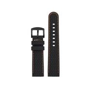 SSNAWBA Compatible With Mido M005430/614 M021407 Citizen BM8475 Black Orange Watchband Nylon Leather FKM Watch Strap 20 21 22 23mm Bracelet Soft(Silicone Style,20mm)