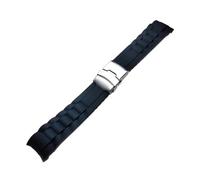 SSNAWBA Curved End Watchband Silicone Strap 16mm 18mm 20mm 22mm 24mm 26mm Rubber Bracelet Folding Buckle Wristband Sport Waterproof Belt(18mm)