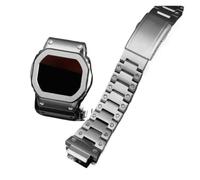 SSNAWBA Custom Metal Case Strap Kit Compatible With Casio DW-5600 Series | GW-M5610/GW-B5600 | Stainless Steel Watch Mod Parts | DIY Upgrade(White Black,5610mm)