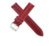 SSNAWBA Genuine Leather Watchband Quick Release Compatible With Diesel DZ Fossil DW CK Armani Watch Band Wrist Strap 18mm 20mm Watch Strap(Reddish Brown Silver,14mm)