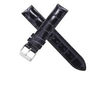 SSNAWBA Genuine Leather Watchband Quick Release Compatible With Diesel DZ Fossil DW CK Armani Watch Band Wrist Strap 18mm 20mm Watch Strap(BlackCrocodileSilver,13mm)