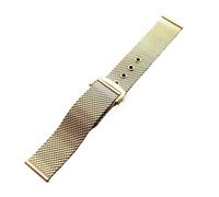 SSNAWBA Mesh Milanese Watch Bracelet Compatible With Omega Seamaster 007 Watch End Metal Stainless Steel With Butterfly Folding Clasp 20mm 22mm(Gold,20mm)