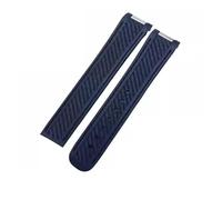 SSNAWBA Rubber Silicone Watch Strap Compatible With Omega Seamaster 300 AT150 Aqua Terra Ultra Light 8900 Steel Buckle Bracelets Watchband 20MM(Blue NO Buckle)