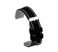 SSNAWBA Silicone Watch Strap Compatible With Swatch IRONY YIS401G YVS401G/441G/YAS112G Rubber Band Concave Convex Interface Watch Accessories(Black Grey-silver,19mm)