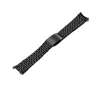 SSNAWBA Solid Stainless Steel Watch Band Compatible With Rolex Compatible With Jubilee Curved End Metal Strap Luxury Bracelet(Noir,20mm)