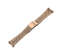 SSNAWBA Solid Stainless Steel Watch Band Compatible With Rolex Compatible With Jubilee Curved End Metal Strap Luxury Bracelet(Rose-Gold,20mm)