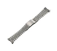 SSNAWBA Solid Stainless Steel Watch Band Compatible With Rolex Compatible With Jubilee Curved End Metal Strap Luxury Bracelet(Silver,13mm)