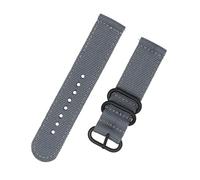SSNAWBA Striped Nylon Watchband Strap Black Ring Buckle 18mm 20mm 22mm 24mm Men Women Replace Watch Band Compatible With Samsung S3 Compatible With Huawei GT(Grey,18mm)