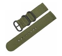 SSNAWBA Striped Nylon Watchband Strap Black Ring Buckle 18mm 20mm 22mm 24mm Men Women Replace Watch Band Compatible With Samsung S3 Compatible With Huawei GT(Army green black,22mm)