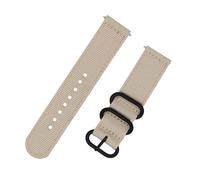 SSNAWBA Striped Nylon Watchband Strap Black Ring Buckle 18mm 20mm 22mm 24mm Men Women Replace Watch Band Compatible With Samsung S3 Compatible With Huawei GT(Khaki,20mm)