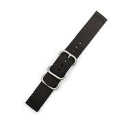 SSNAWBA Striped Nylon Watchband Strap Black Ring Buckle 18mm 20mm 22mm 24mm Men Women Replace Watch Band Compatible With Samsung S3 Compatible With Huawei GT(Black silver,24mm)