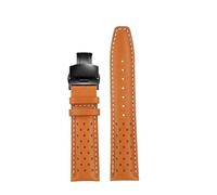 SSNAWBA Universal Retro Cowhide Watch Strap Compatible With Citizen FF Series Pilot CA4500-16X/12E CA4505-80L CA4558 CA4559 Watchband 22mm Bracelet(Khaki-Black B)