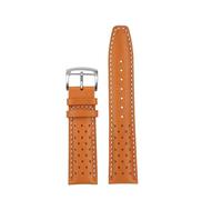 SSNAWBA Universal Retro Cowhide Watch Strap Compatible With Citizen FF Series Pilot CA4500-16X/12E CA4505-80L CA4558 CA4559 Watchband 22mm Bracelet(Khaki-Silver A)
