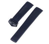 SSNAWBA Watch Bracelet Compatible With TAG HEUER GRAND CARRERA AQUARACER Soft Silicone Wristband Men Watc Strap Rubber Watch Band Chain 22mm 24mm(Black-black,22mm)