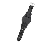 SSNAWBA With Tray Cowhide Watchband Compatible With Panerai PAM111/441 Fossil CH2564 CH2565 Casio MDV-106 MTP-VD01Watch Strap 22mm Brown Black Strap(Black-Silver,22mm)