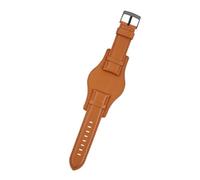 SSNAWBA With Tray Cowhide Watchband Compatible With Panerai PAM111/441 Fossil CH2564 CH2565 Casio MDV-106 MTP-VD01Watch Strap 22mm Brown Black Strap(Light Brown-Black,22mm)
