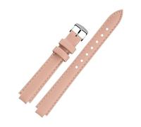 SSNAWBA Women's Leather Watch With Accessories Compatible With Casio Sheen She-4029/3034 Cowhide Watch Band 12-8mm 16-10mm Convex Interface Bracelet(Pink-Silver,12-8mm)