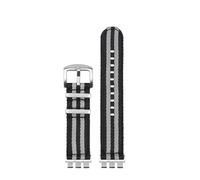 SSNAWBA Woven Nylon Watch Strap Compatible With Swatch Irony YVS420 YVS454 YVS451 YVS400 Canvas Wacthband Modified Breathable Wristband 17 19 21MM(A17black grey-silver,19mm)
