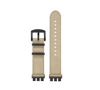 SSNAWBA Woven Nylon Watch Strap Compatible With Swatch Irony YVS420 YVS454 YVS451 YVS400 Canvas Wacthband Modified Breathable Wristband 17 19 21MM(A3khaki-black,21mm)