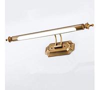 SSNCcNC American Mirror lamp LED Neutral Light 4500K 8W Antique Brass Dressing Table Mirror Light Bath Vintage Mirror Front Light Make-up Mirror Light Wall lamp Adjustable 47CM