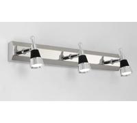 SSNCcNC LED Mirror Light Stainless Steel Bathroom Light 3 Lights Cabinet lamp Bathroom Mirror lamp 9W 45CM 360 ° Rotation Waterproof IP44 Makeup Light Bathroom Mirror lamp White Light 6000K