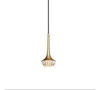 SSNCcNC Modern Crystal Hanging Lights LEDs Copper Pendant lamp Bedroom Bedside Table Pendant Light Creative Design Hanging lamp Chandelier G9*1 for Living Room Stairs 14 * 22cm