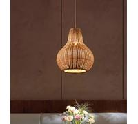 SSNCcNC South East Asia Pendant Lights Rattan Woven Hanging lamp Dining Room lamp Creative Design Minimalism Ceiling Light E27 for Bedroom Living Room Ø30*35cm