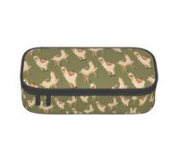 ssnmuk Alpaca. Large Capacity Compartment Stationery Bag, Travel Bag, Office Supplies Box, Makeup Bag