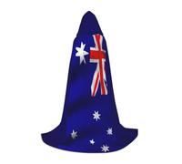 ssnmuk Australian flag Hooded cloak, fit for elf/wizard role-playing, costume parties, and cold weather gatherings