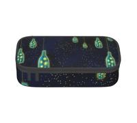 ssnmuk Beautiful Bottle of Under The Night Sky Large Capacity Compartment Stationery Bag, Travel Bag, Office Supplies Box, Makeup Bag