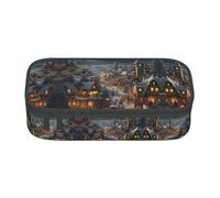 ssnmuk Christmas Large Capacity Compartment Stationery Bag, Travel Bag, Office Supplies Box, Makeup Bag