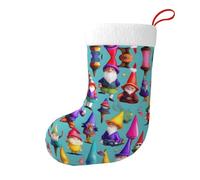 ssnmuk Colorful Gnomes print Christmas Stocking - Premium Holiday Stocking with, fit for Xmas Decor, Presents Hanging