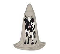 ssnmuk Cow black spot Hooded cloak, fit for elf/wizard role-playing, costume parties, and cold weather gatherings