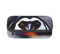 ssnmuk Cute Penguin Head Large Capacity Compartment Stationery Bag, Travel Bag, Office Supplies Box, Makeup Bag