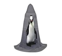 ssnmuk Cute Penguin Hooded cloak, fit for elf/wizard role-playing, costume parties, and cold weather gatherings