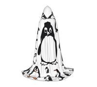 ssnmuk Cute Penguin Hooded cloak, fit for elf/wizard role-playing, costume parties, and cold weather gatherings