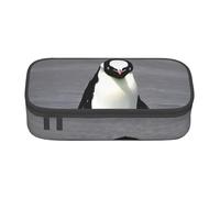 ssnmuk Cute Penguin Large Capacity Compartment Stationery Bag, Travel Bag, Office Supplies Box, Makeup Bag