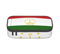 ssnmuk Flag of Tajikistan Large Capacity Compartment Stationery Bag, Travel Bag, Office Supplies Box, Makeup Bag
