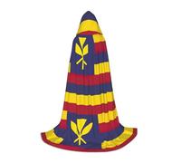 ssnmuk Flag of the Kingdom of Hawaii Hooded cloak, fit for elf/wizard role-playing, costume parties, and cold weather gatherings
