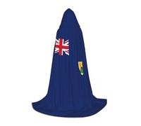 ssnmuk Flag of the Turks and Caicos Islands Hooded cloak, fit for elf/wizard role-playing, costume parties, and cold weather gatherings