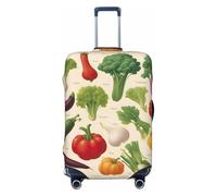 ssnmuk Introduction of Various Vegetables Print Elastic Luggage Protection Cover, fit for Most suitcases, to Prevent Scratches