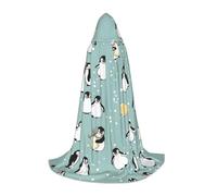 ssnmuk Penguin Balloon Snowflake Hooded cloak, fit for elf/wizard role-playing, costume parties, and cold weather gatherings