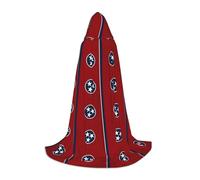 ssnmuk Tennessee state flag Hooded cloak, fit for elf/wizard role-playing, costume parties, and cold weather gatherings