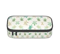 ssnmuk Turtle Write Large Capacity Compartment Stationery Bag, Travel Bag, Office Supplies Box, Makeup Bag