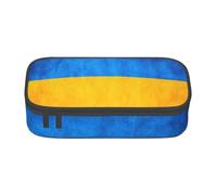 ssnmuk Ukrainian Flag Large Capacity Compartment Stationery Bag, Travel Bag, Office Supplies Box, Makeup Bag