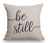 SSOIU Be Still Pillow - Throw Pillow - Be Still Pillow Cover Farmhouse Decor Wedding Gift - Engagement Present - Housewarming Gift - Cushion Cover