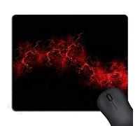 SSOIU Black Background Red Color Paint Explosion Burst Red Black Mouse Pad Rectangle 240x200x3mm