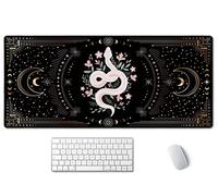 SSOIU Large Mouse Pad, Boho Snake Witch Desk Mat for Desktop, Women Girls Waterproof Gaming Mousepad, Moon Phases Computer PC Laptop Protector Writing Pads for School Office Home 35.5" x 15.7"