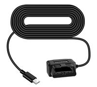 ssontong - Upgraded OBD2 OBD Power Cable for Dash Cam, OBD to Type C USB OBDII Adapter Cable Charger Cable Hard 24 Hours Surveillance and ACC Two Modes with Button