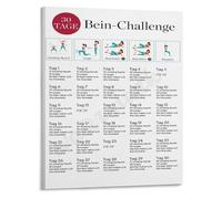 SSOPTMCB 30 Day Lower Body Challenge Poster Fitness Training Chart Leg Workout Routine Exercise Plan Wall-Art Decor(Framed,16x24inch(40x60cm))